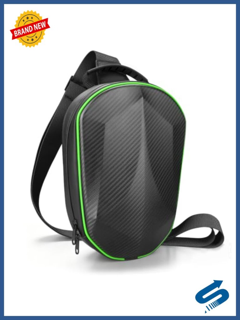 Carbon Fiber Sling Bag RFID Hard Shell Crossbody Mini Travel Purse